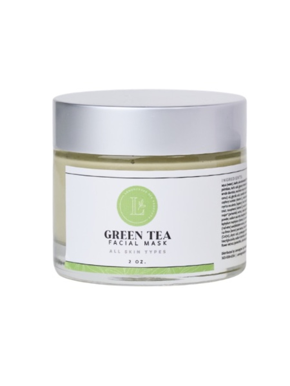 Lemongrass Spa Green Tea Facial Mask - Hydrating Clarifying Mask NEW 2 oz